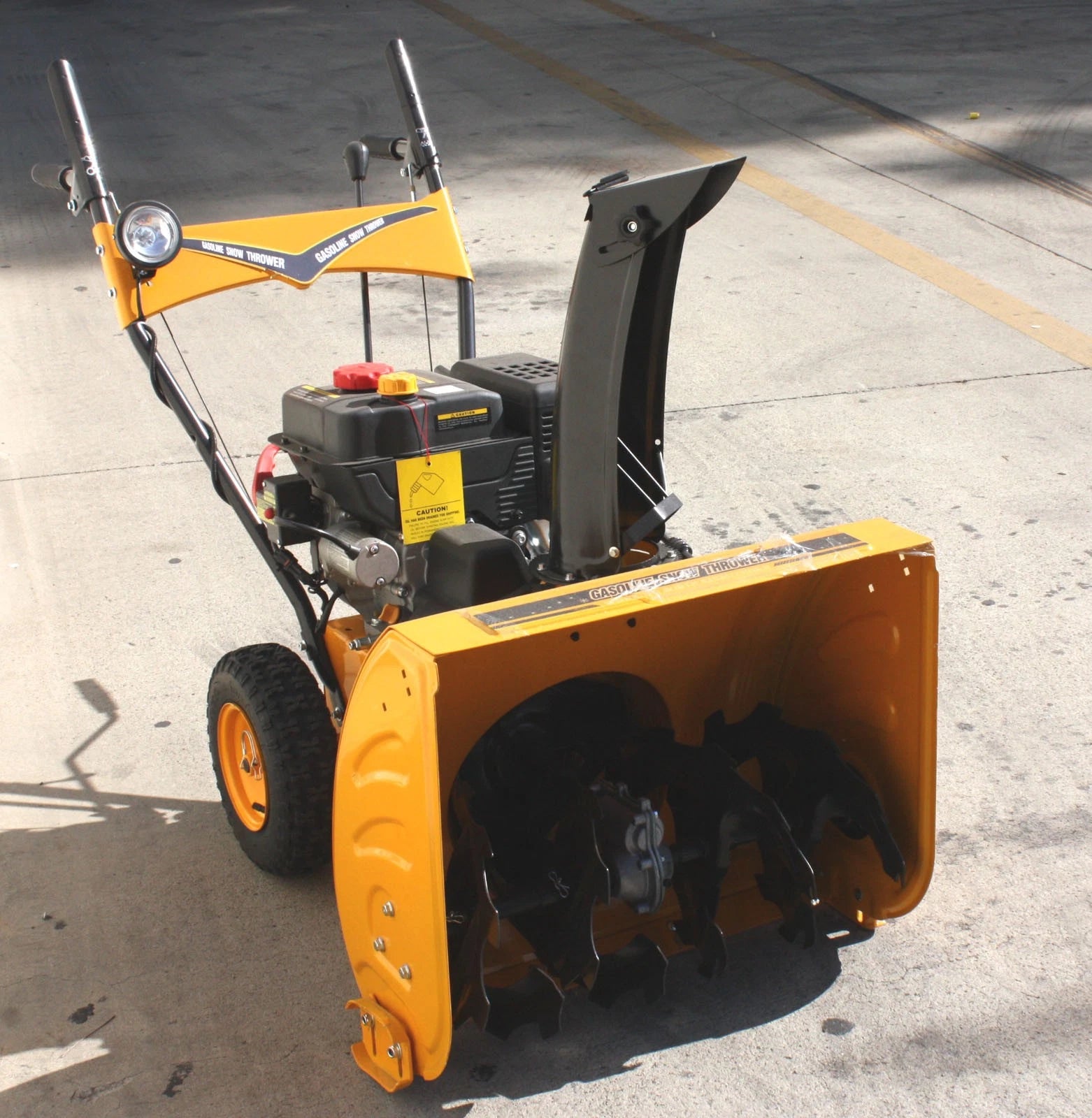 Walk Behind 24" Gas Snow Thrower 212cc Electric Start 6 Speed Forward