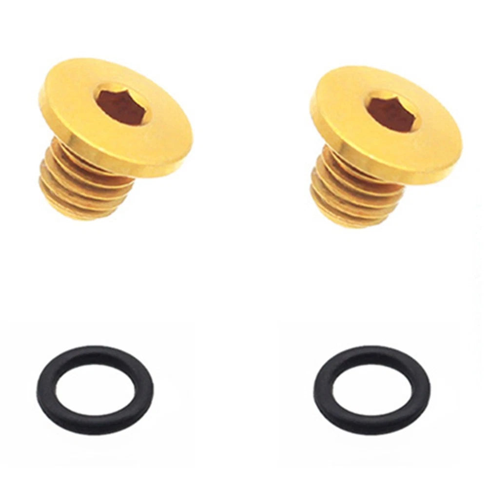 Quality Ti Alloy Bicycle Bleed Screw Pair M5x5mm With Sealing Features