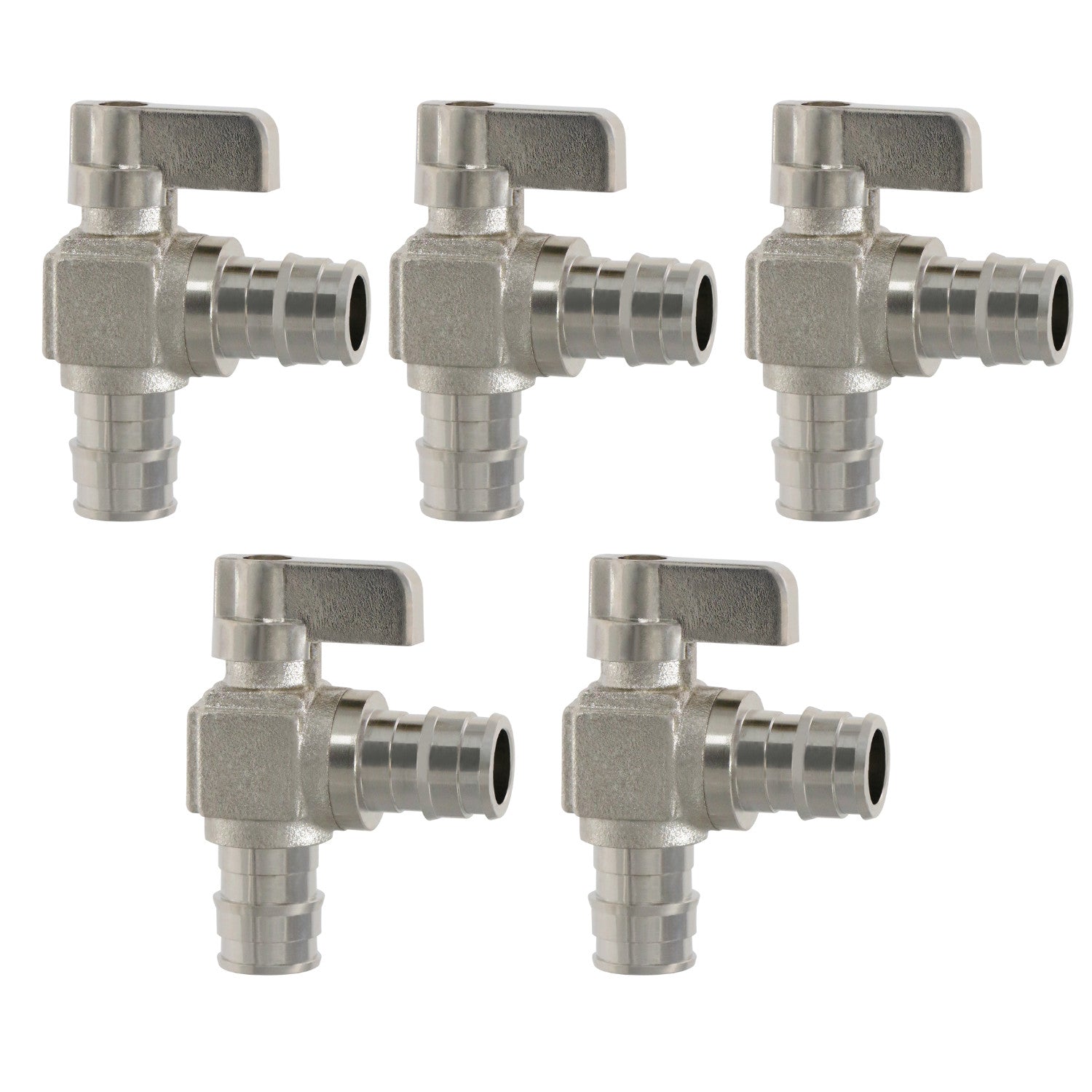 XFITTING 1/2" x 1/2" Pex A Angle Stop Valve 5 Pack