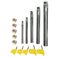 5PCS 5/16"-3/4 " SOLID CARBIDE SHANK INDEXABLE BORING BAR + 5PC CCMT09 INSERTS