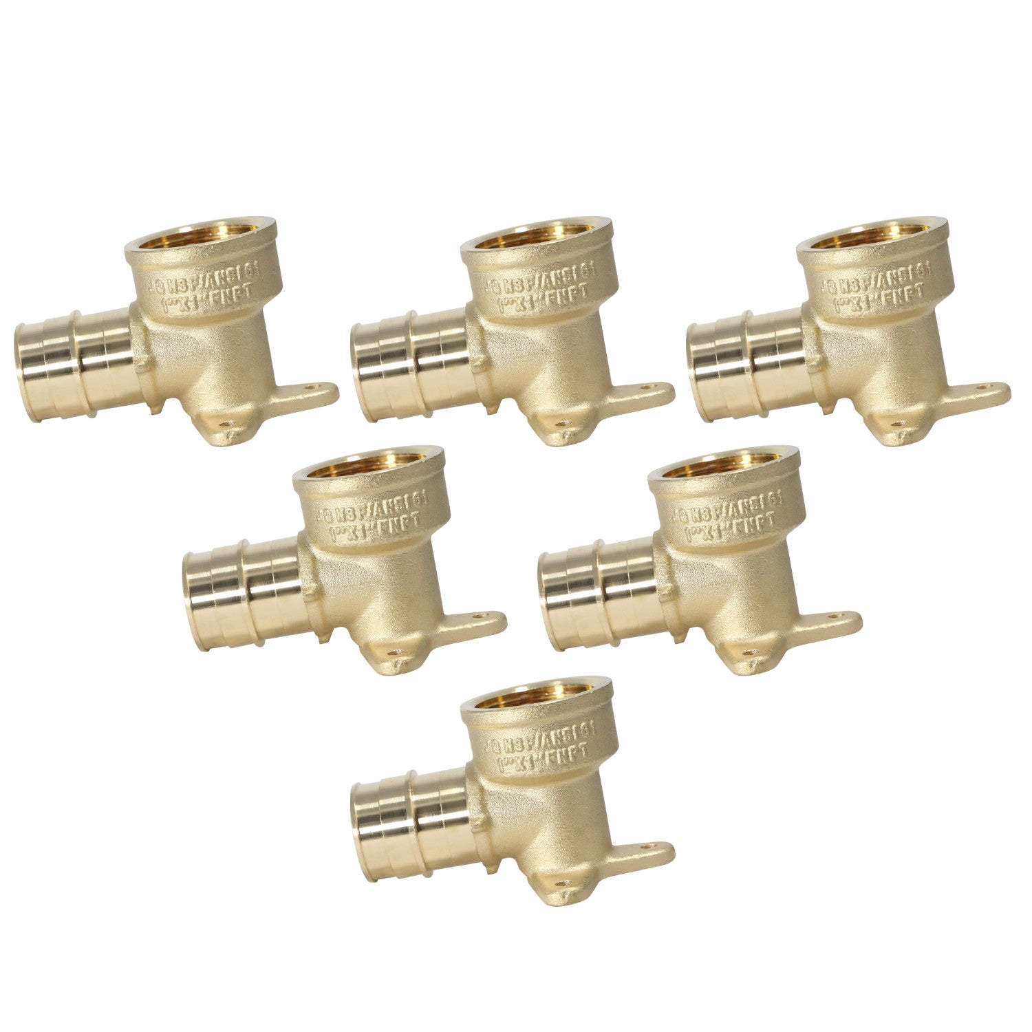 5 Pack XFITTING 1" Pex A x 1" Female NPT Drop Ear Elbow