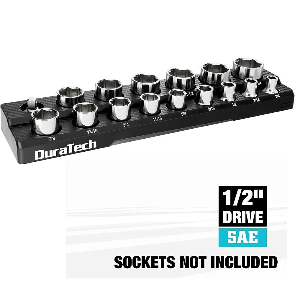 Duratech Magnetic Socket Organizer, 1/2" Drive Sae Socket Holder
