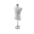Cream Coat Form & Neckblock Mannequin W/ Metal Stand, Adjustable