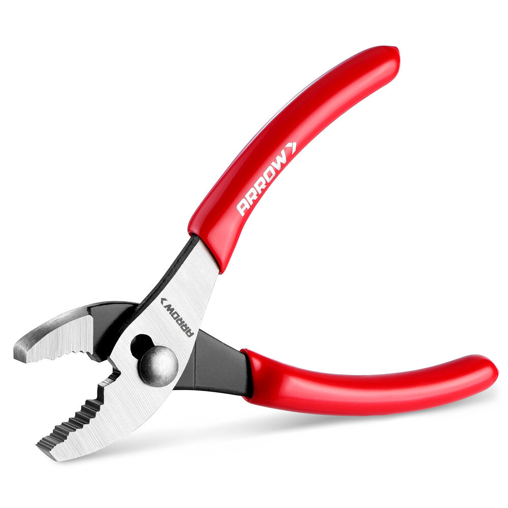 ARROW 6-inch Slip Joint Plier Thick Dip-Grip Handle Carbon Steel