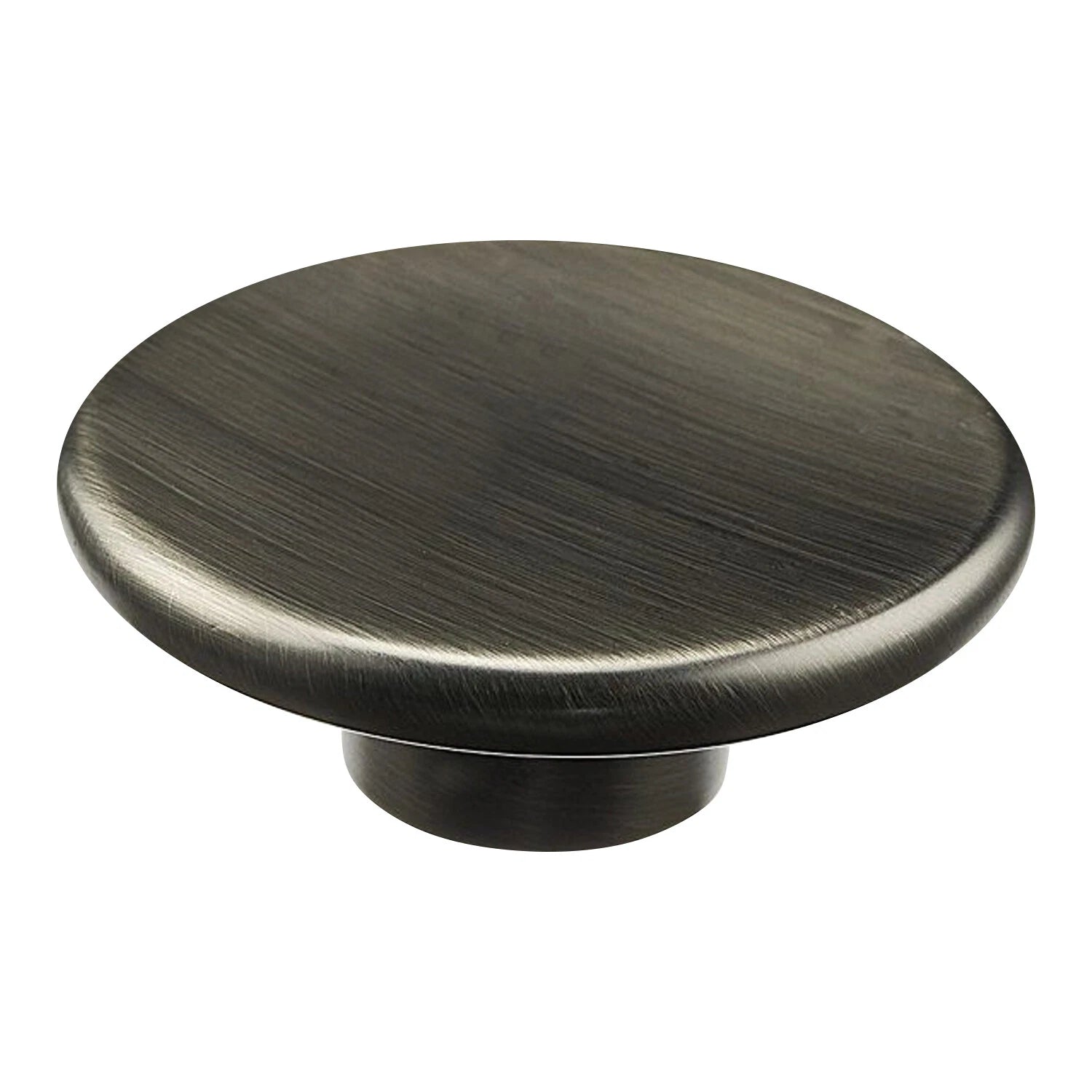 Rok Zen Flat Round Circle Antique Nickel Kitchen Cabinet Knob 2-1/4"