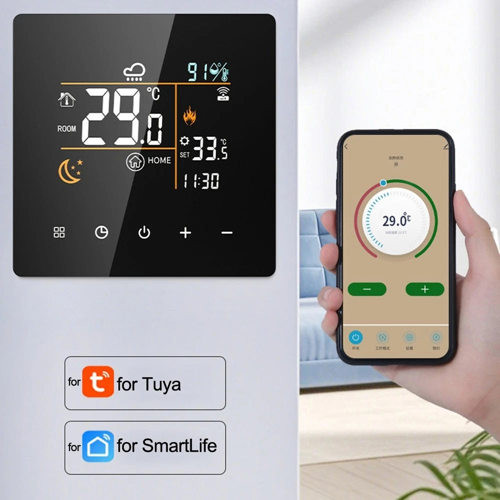 Wifi Thermostat With Hygrometer For Tuya Smart Home Temperature