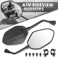 Fit Universal Atv Textured Convex Rear Side View Mirrors Handlebar