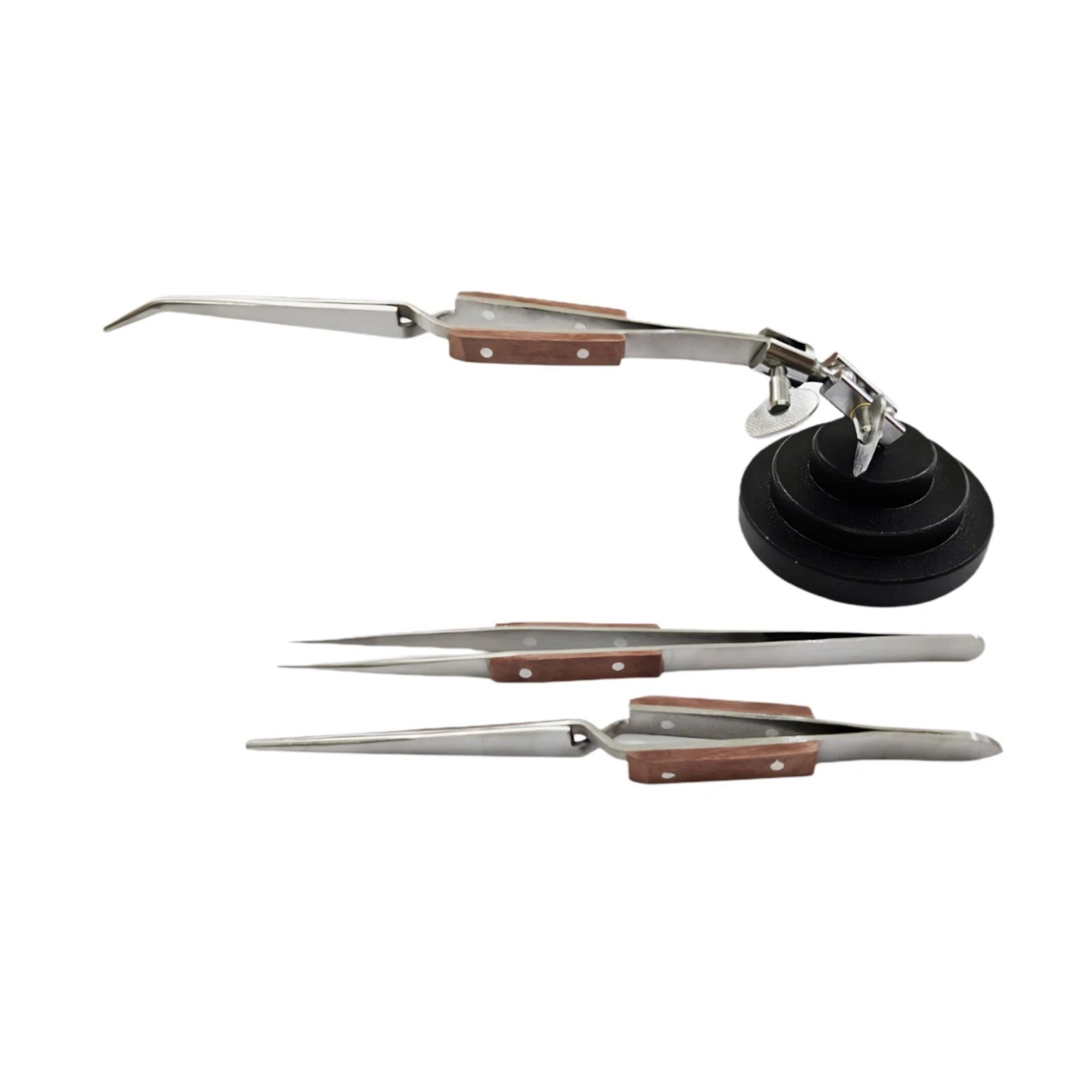 Third Hand Base With Locking Fiber Tweezers Holding Adjustable