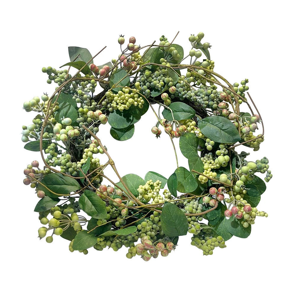 Spring Wreath 24" Artificial Mixed Berry Wreath Silk Floral For Front