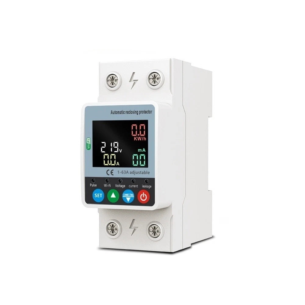 Wireless Smart Circuit Breaker 63a With Mobile App Remote Monitoring