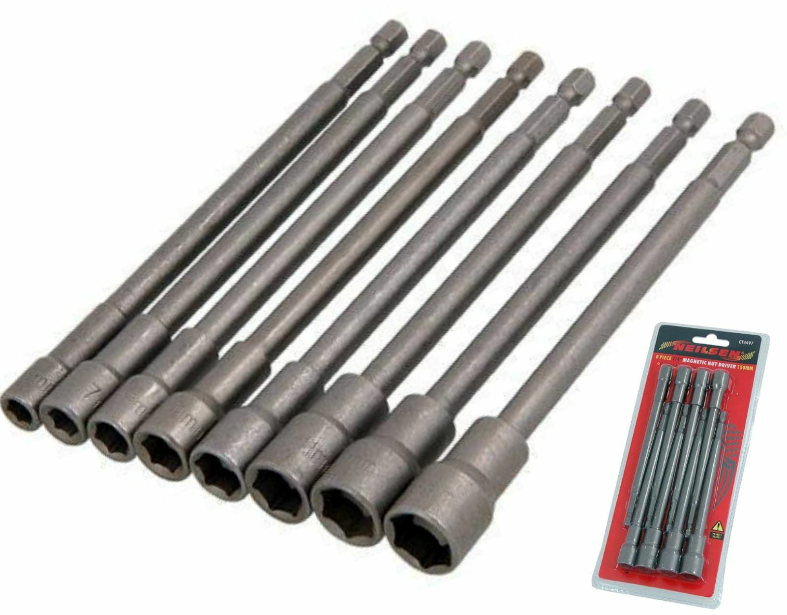 Neilsen 8pc Magnetic Nut Driver Socket Set by Neilsen