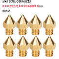 MK8 Brass Extruder Nozzle 0.1mm to 1mm M6 3D Printer
