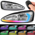 Fit 04-08 Pontiac Grand Prix 3d Led Bar Chrome Housing Clear Corner