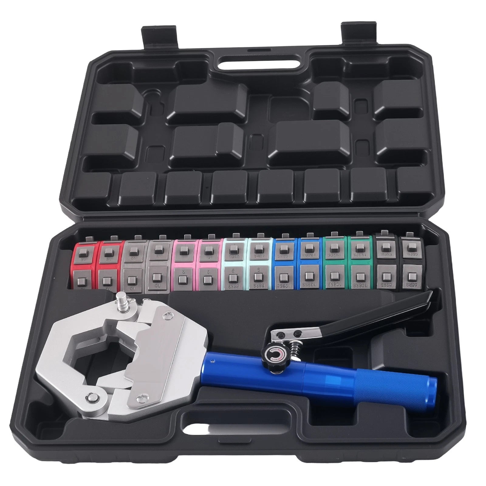 CRV Hydraulic Hose Crimper 7 Dies AC A/C Wiring Pliers Tool Kit 71500 71550