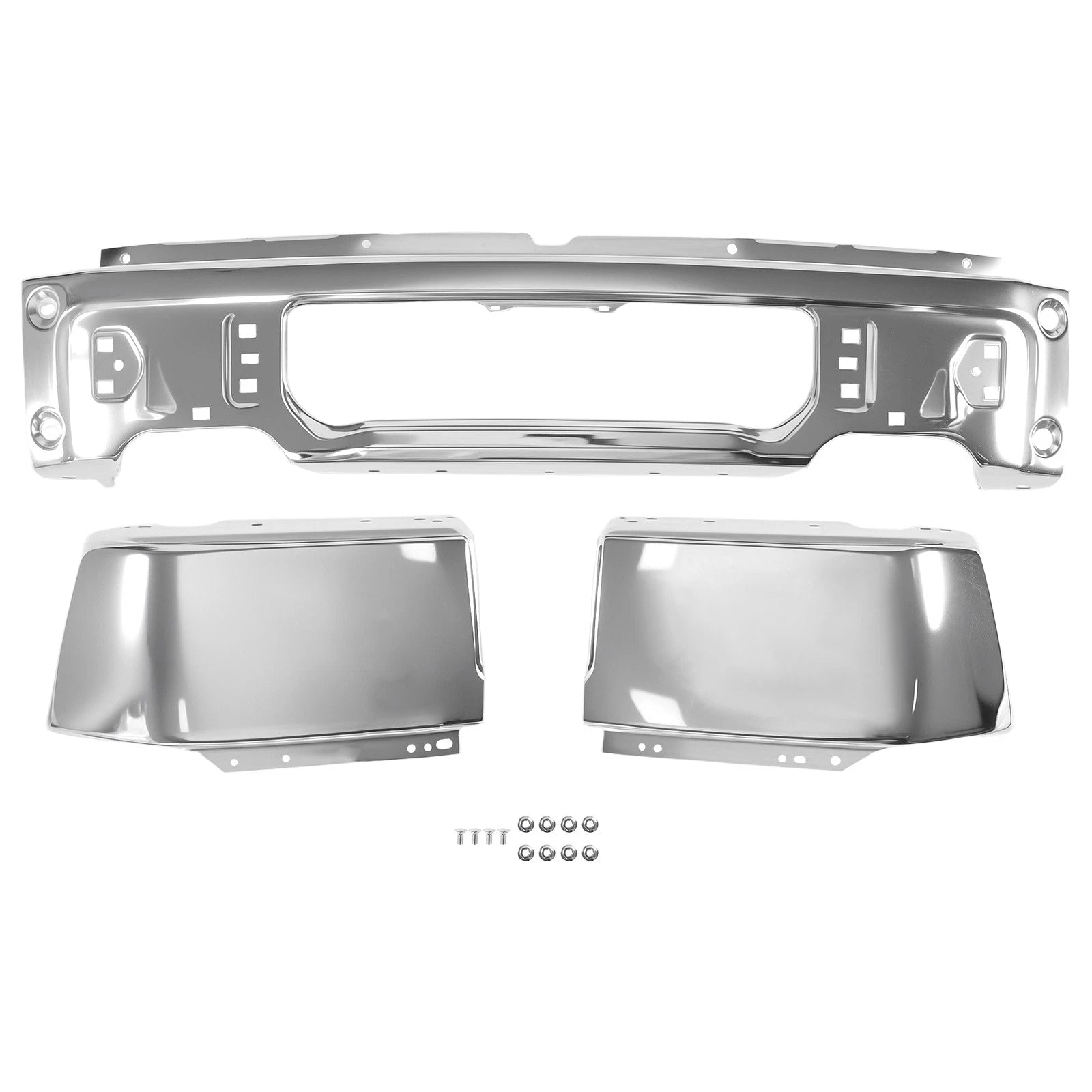 Front Bumper Bar for Ford F-150 09-14 Steel Chrome FO1002412 Split Type
