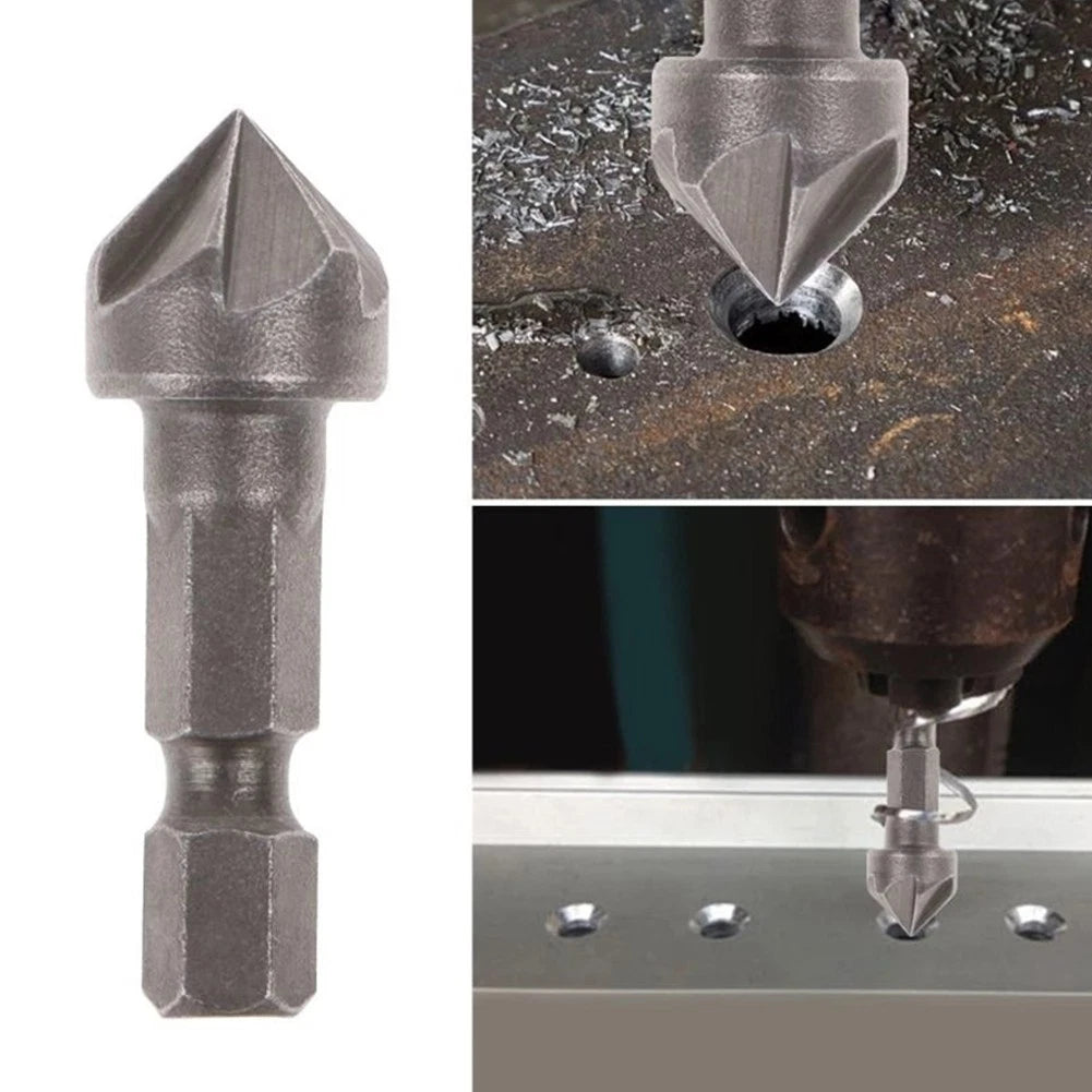 Chamfering Tool Tools Debur Gray Woodworking 1/4\" Hexagonal Shank