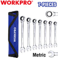 Workpro 7PC Ratcheting Combination Wrench Set