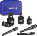 WORKPRO 7-Piece Impact Socket Adapter Set 1/4, 3/8, 1/2 Inch