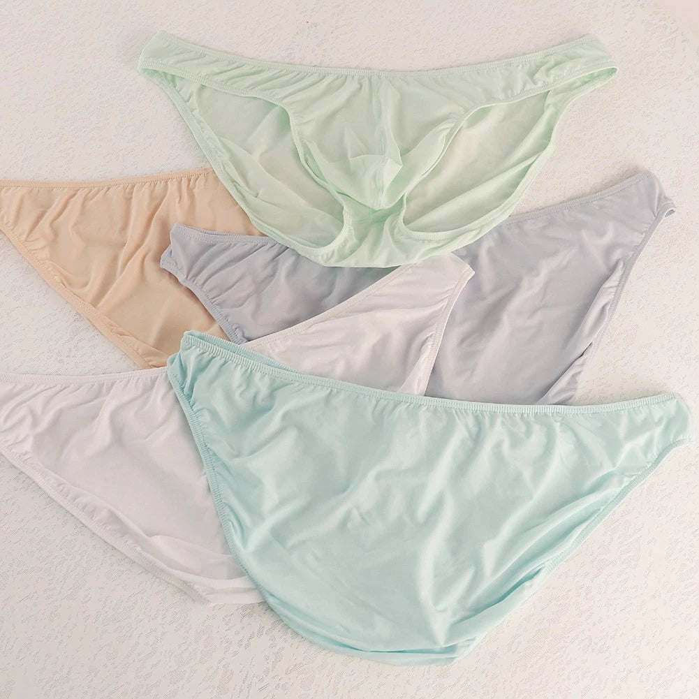 Breathable Stretch Briefs For Men Featuring Icesilk Cooling Fabric