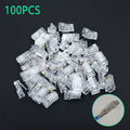 Mini Rj45 Network Plug 8p8c Cat5e Cable Connector End Pass Through