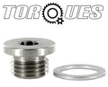 M14x1.5 Round Head Port Plug In Stainless Steel with Washer