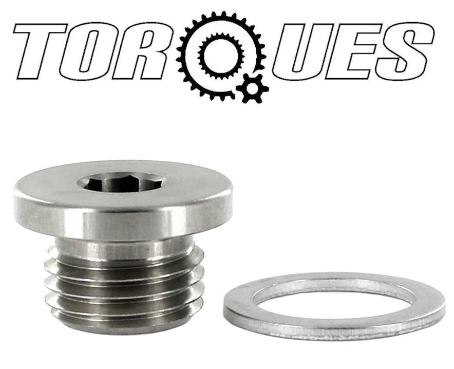 M14x1.5 Round Head Port Plug In Stainless Steel with Washer