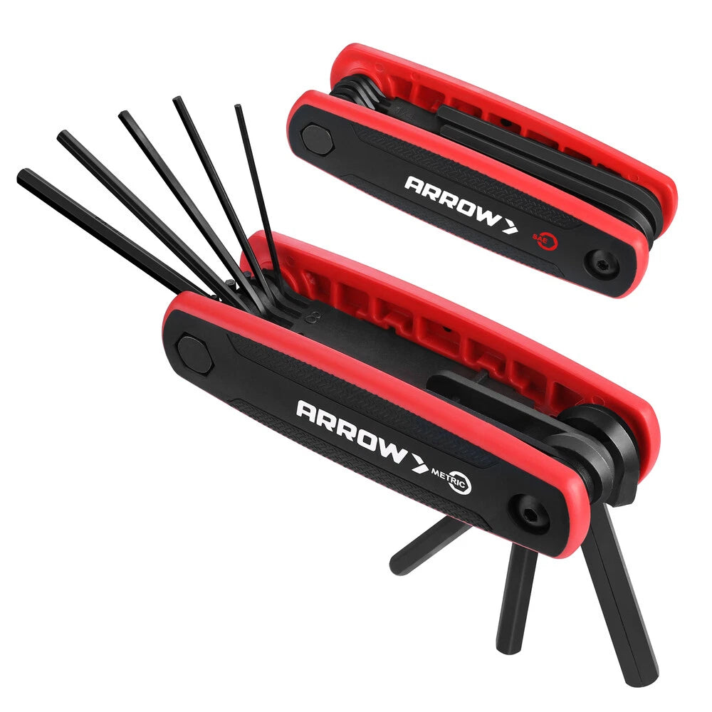 Arrow Folding Allen Wrenches Set Multitool Hex Key Set Allen Key Sae