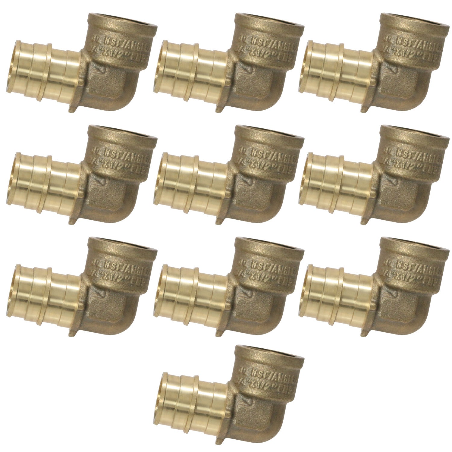 XFITTING 3/4" Pex A x 1/2" Female Elbow 10 Pack