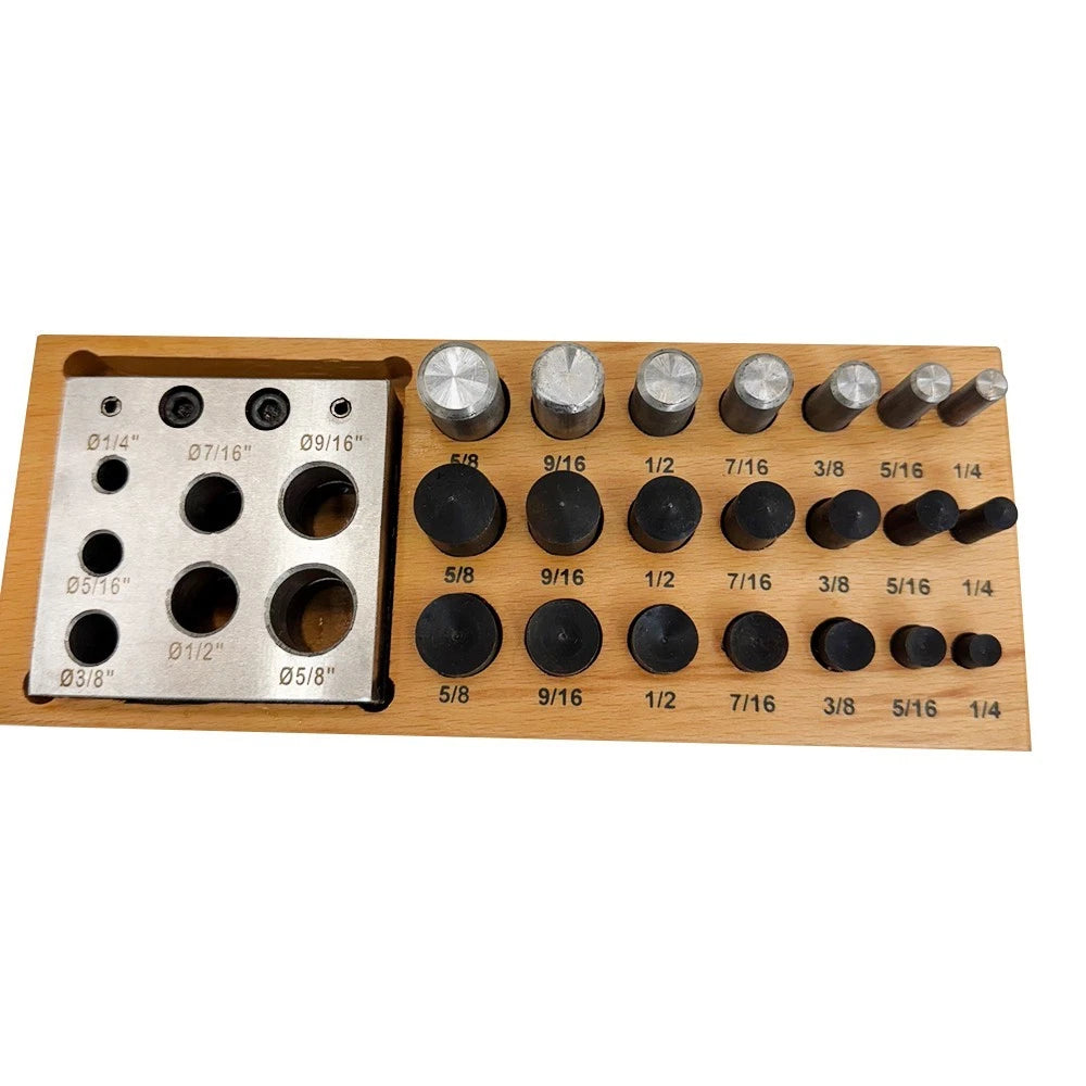 Disc Cutter Doming Set Flat Concave Convex Tops 1/4 - 5/8 Inch