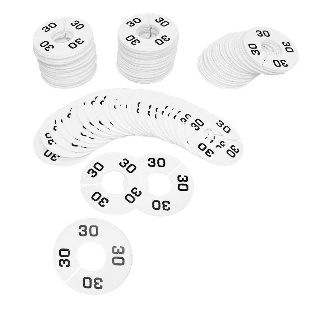 Hangers Retail Clothing Rack 3-1/2" Round Plastic Size 30 Dividers