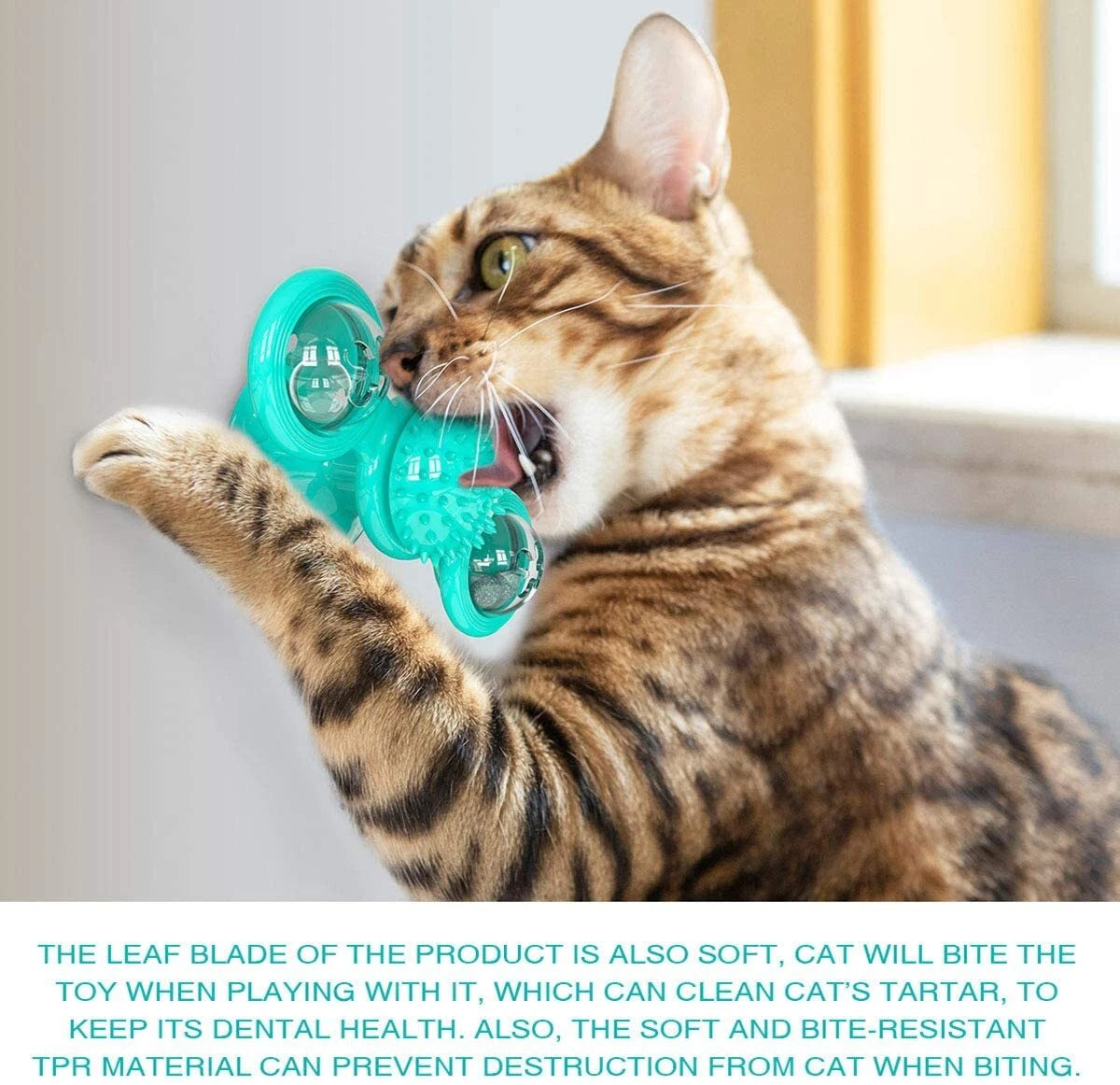 Interactive Rotating Windmill Teasing Toy Turntable Cat Kitty Toy
