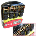 Hd 1" X 15' Set Of Ratcheting Tie Down Set Pack Heavy Duty