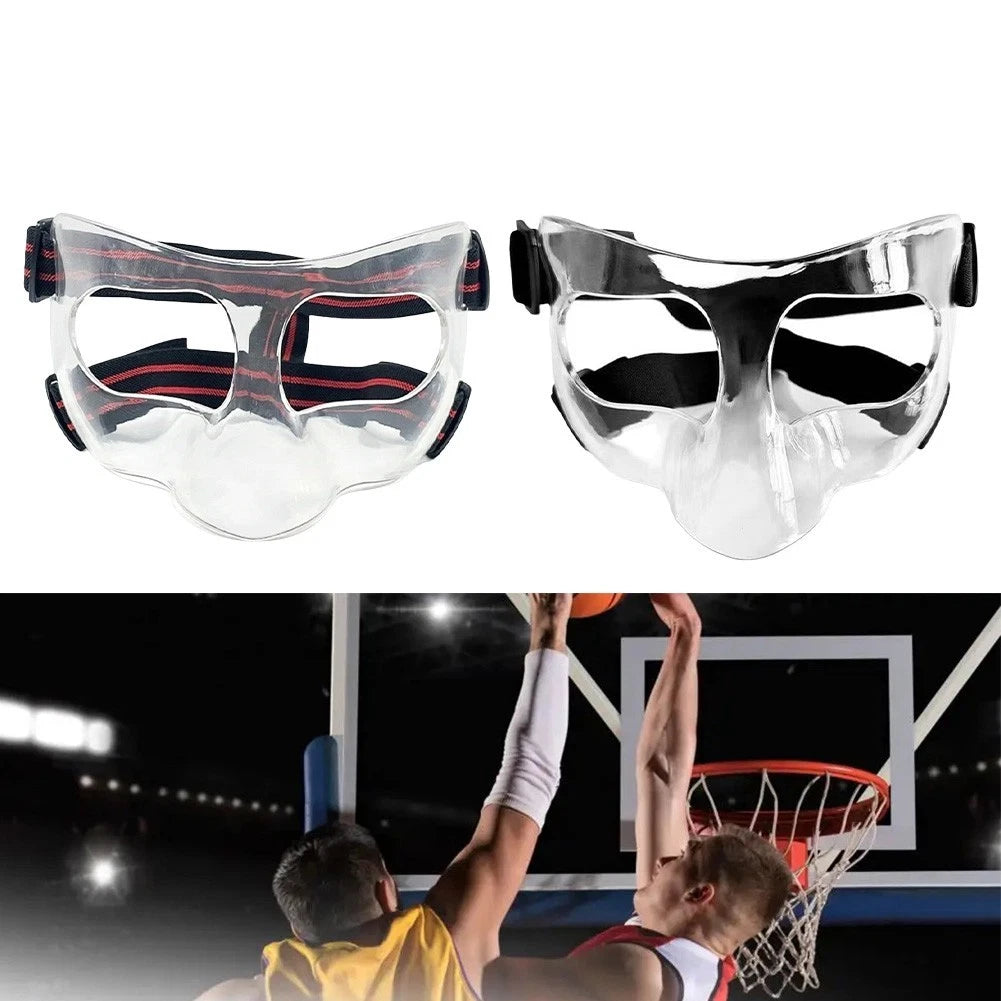 Basketball Clear Nose Adjustable Face Protector For Sports Players