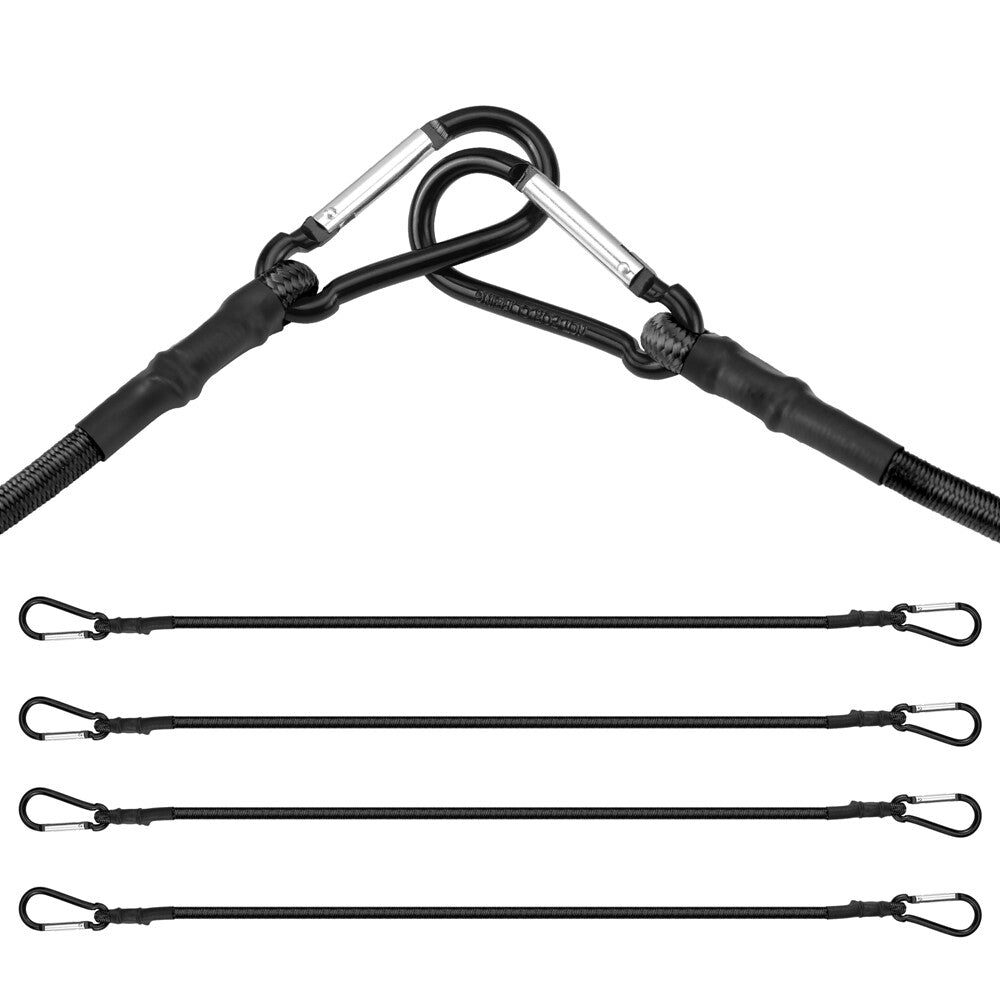WORKPRO 24" Black Bungee Cords with Hooks by WORKPRO