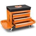 7.87x 2.36 350lbs Capacity 2-in-1 Mechanics Roller Seat Orange Work