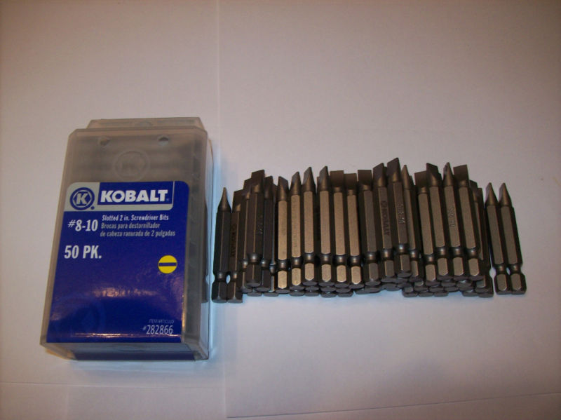 Screwdriver Drill Bits #8-10 Slotted