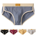 Comfort Crotch Men's Briefs In Striped Cotton Fabric For All Day
