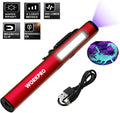 Workpro Led Pen Light With Uv Flashlight With 450 Lumens 365nm Uv