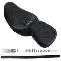 Driver Passenger Seat for Harley Road Glide 2009-2022 Black Blue Leather