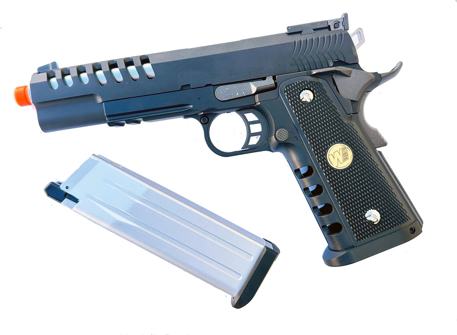 We-tech 1911 5.1 Hi-capa Hyper Speed Skeletor Gas Blowback Airsoft