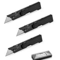 Workpro Folding Utility Knife Set 10 Extra Sk5 Blades G10 Handle Box