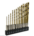 Pro 13pc Hex Shank Titanium Quick Change Drill Bit Set
