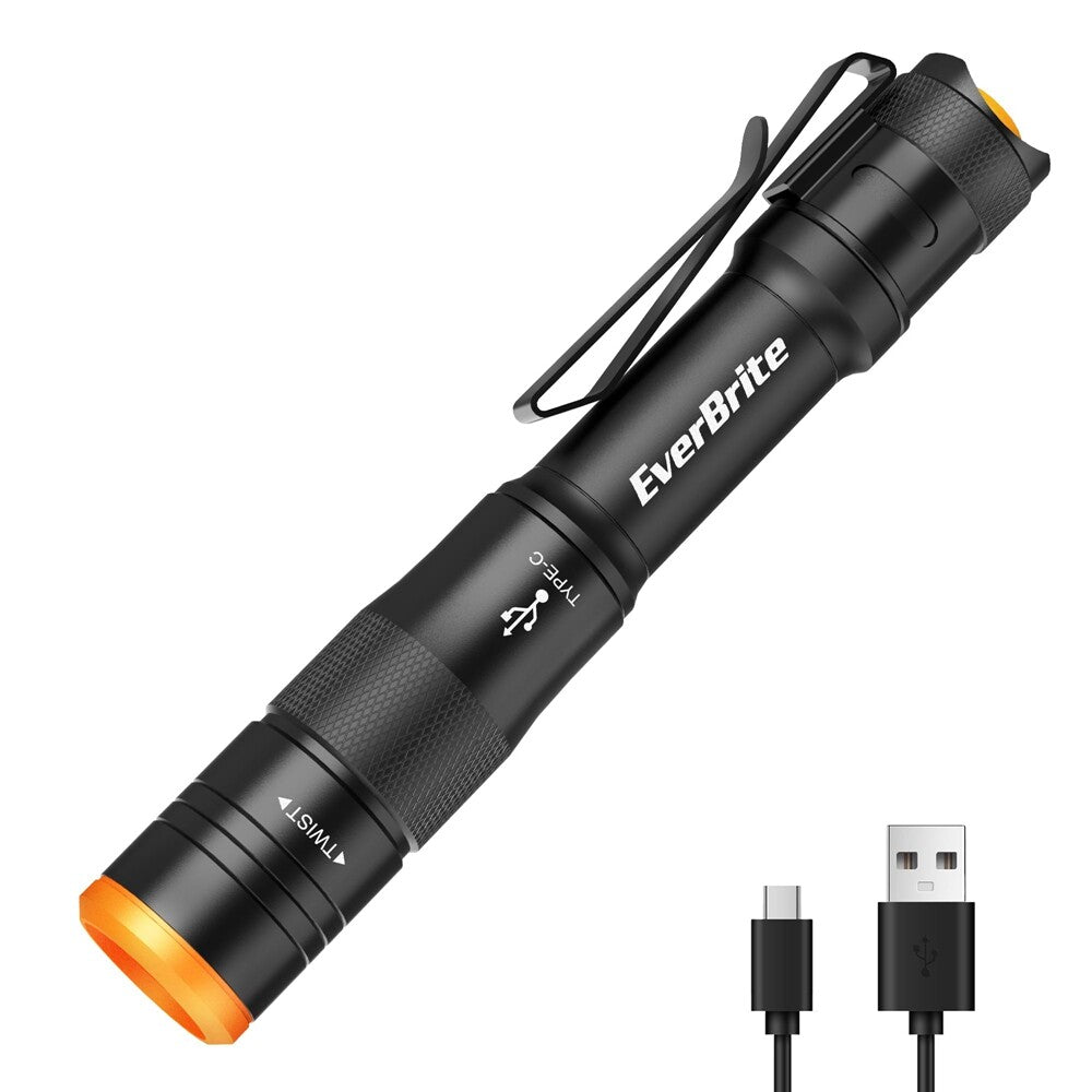Everbrite Rechargeable Pen Light Pocket Pen Flashlight Usb C Cable 4