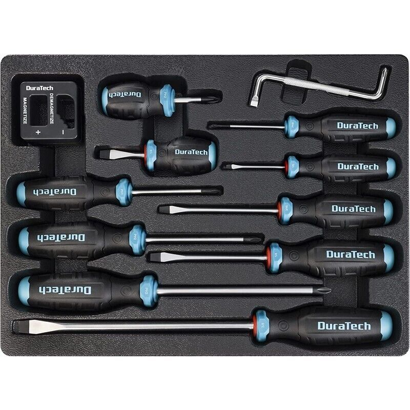 DURATECH 12-Piece Magnetic Screwdriver Set S2 Alloy Steel by DURATECH