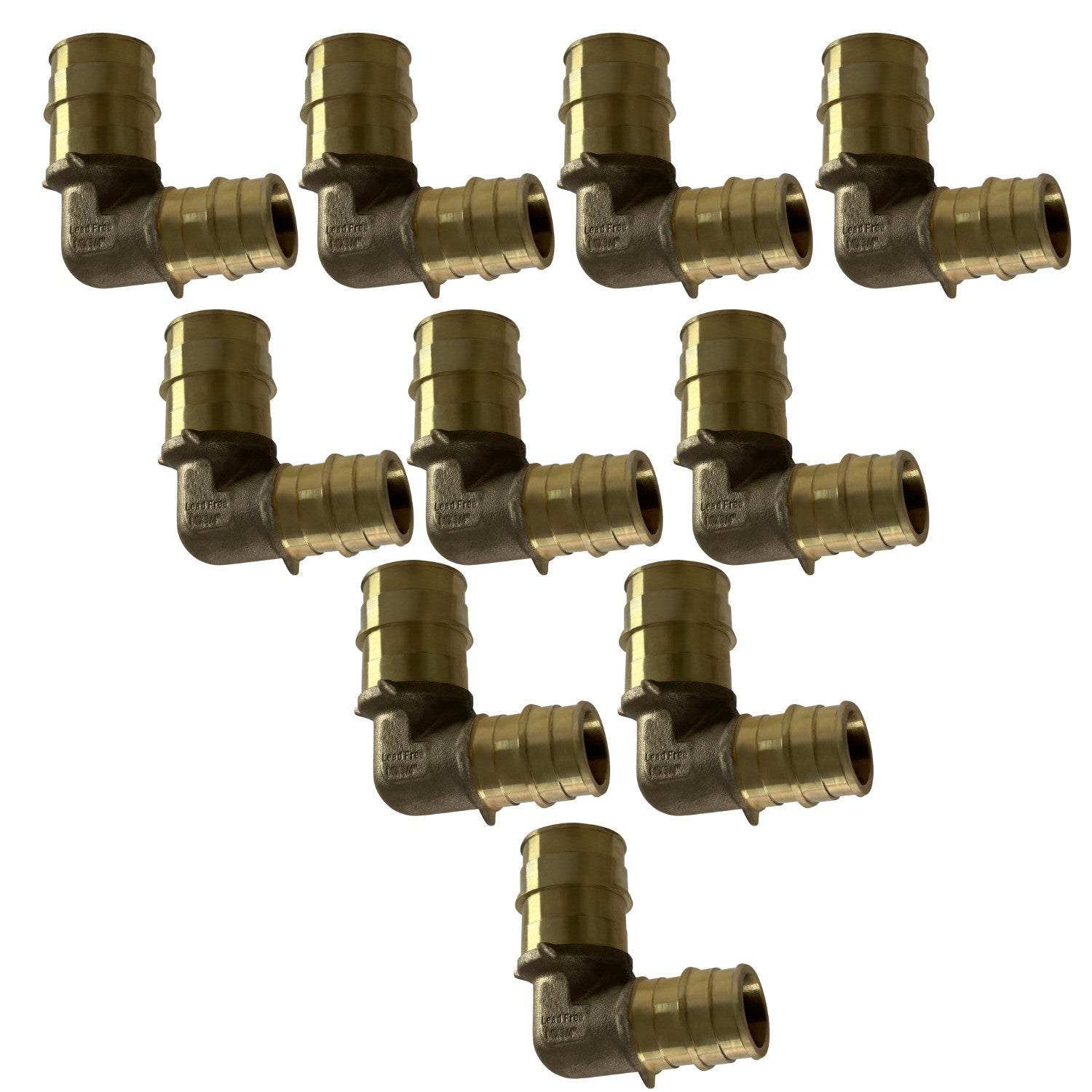 10 Pack XFITTING 3/4" x 1" Pex A Elbow, Expansion Reduc