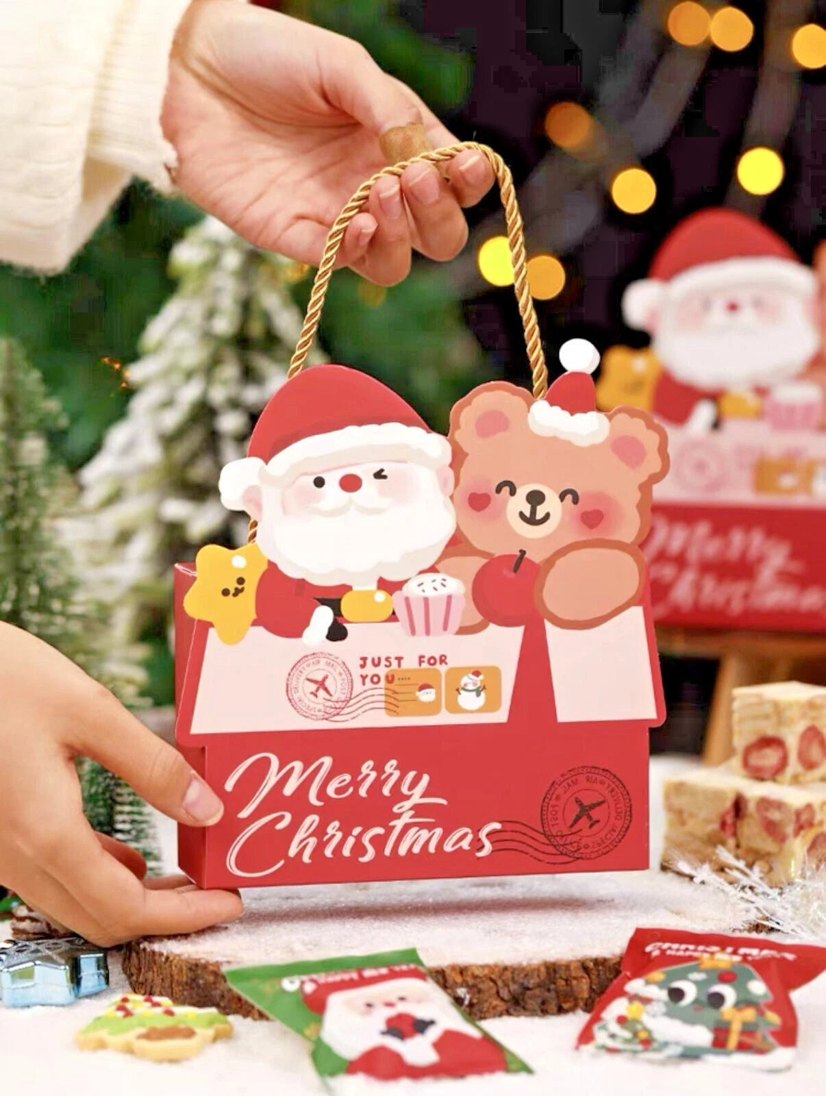 Christmas Santa Treat Candy Cookie Cupcake Toy Gift Boxes Holiday