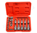 Tamper Proof Male Star Bit & Female E Socket Set - 30 Piece