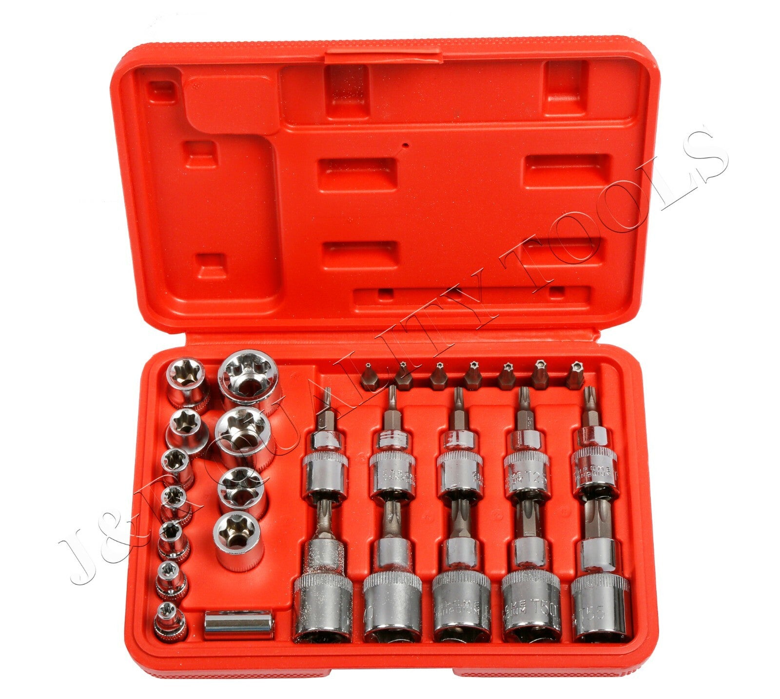 Tamper Proof Male Star Bit & Female E Socket Set - 30 Piece