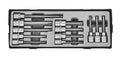 Force T4122 1/2" Dr. Extra Long Socket Bits Set: Torx, Spline, Hex