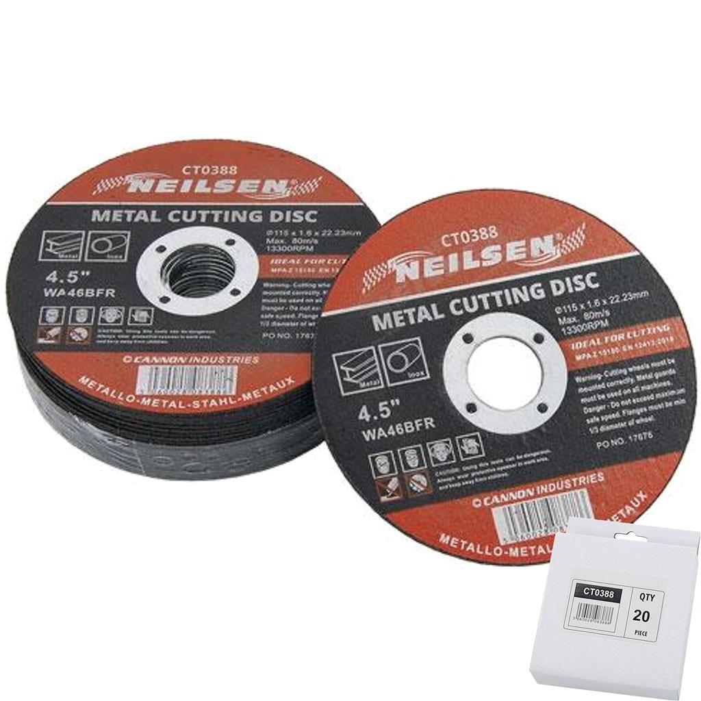 Neilsen 20pc Metal Cutting Discs Set